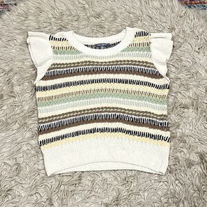Grey collective crocheted top size XL
